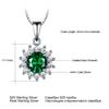 Umcho Smaragd-Edelsteinanhänger für Frauen, echter, zierlicher Solitärschmuck mit Geburtsstein für Mai, mit Kette, Schmuckgeschenk zum Jahrestag, Geburtstag, Valentinstag