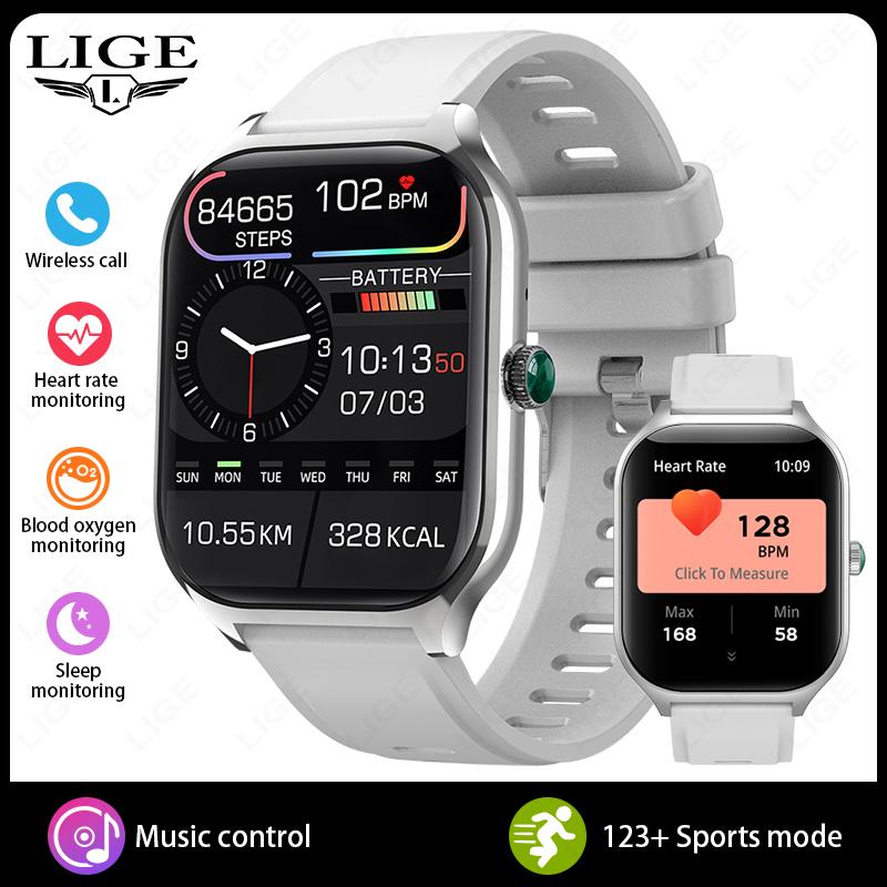 

Smart Watch Women Men 2.01 inch Outdoor Sport Waterproof Bluetooth Call Sports Fitness Smart Watches Ladies Smartwatch New Bluetooth Call Watch сірий