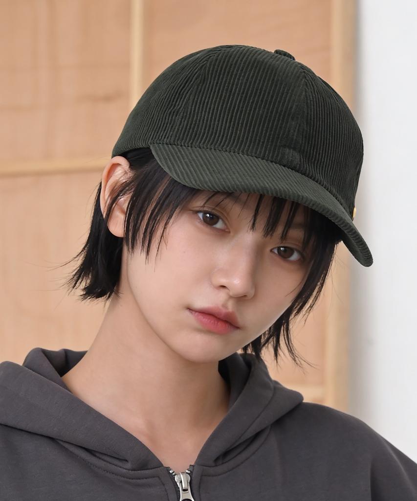 Eondeokeonteulolseutyudio Corduroy Ball Cap 6Pannel Ball Cap / Corduroy / Forest