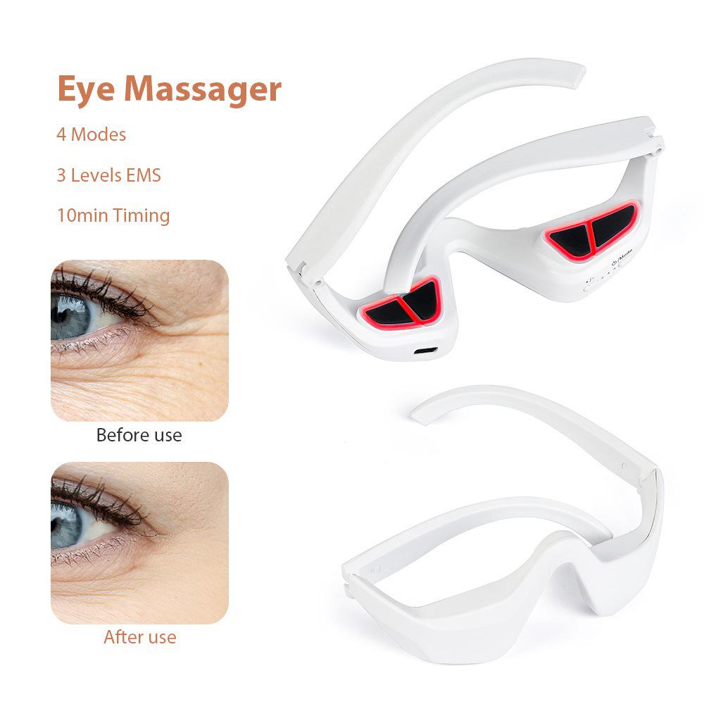 Microcurrent Beauty Eye Massager: EMS Red Light Therapy for Dark Circles