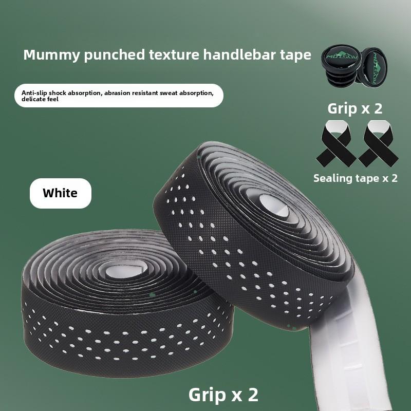 Bicycle Bend Handle with Road Handle with Silicone Carbon Fiber Pattern Non-slip Sweat-absorbing Strap Cycling Accessories