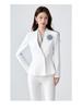 2025 Women's White Suit Set: Spring/Autumn Salon Reception Workwear Blazer