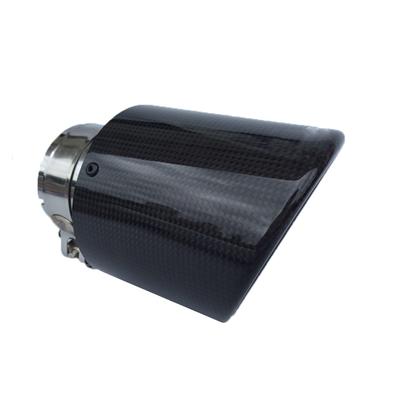 1 adet Araba Karbon Fiber Egzoz Ucu Susturucu Boru Evrensel Borular Kuyruk 63mm 2.5" Giriş 114mm 4.5" Çıkış