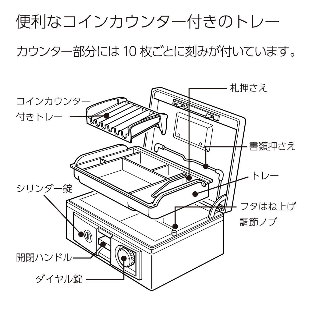KOKUYO Handbag Safe with A4 Dial, Size, Green, CB-11G
