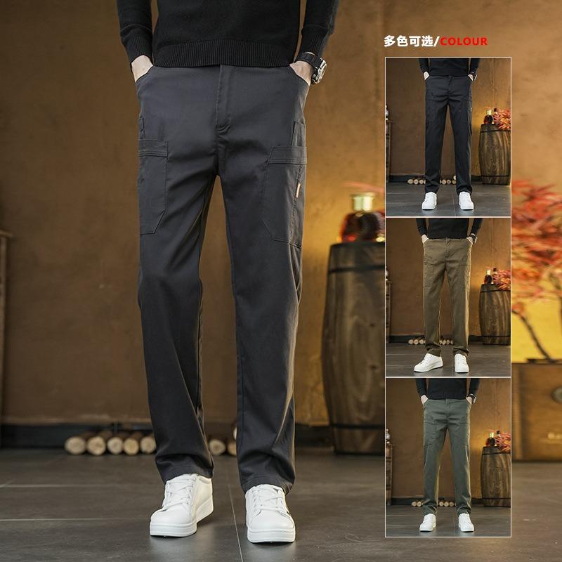 Pants Men's Autumn New Men's Overalls Wear-resistant Versatile Loose Business Casual Pants Anti-wrinkle Straight Men's Pants
