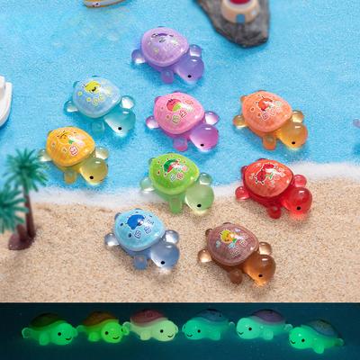 Micro Paisagem Glow-in-the-dark Fruit Turtle Par Toque Diy Acessórios Decorativos Tartaruga Mini Resina Trinket