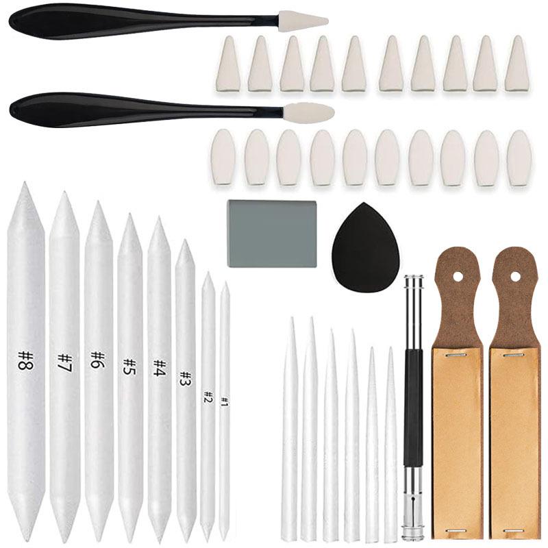 Art Sketching Blending Stumps Set: 9-Piece Kit for Drawing, Blending & Smudging