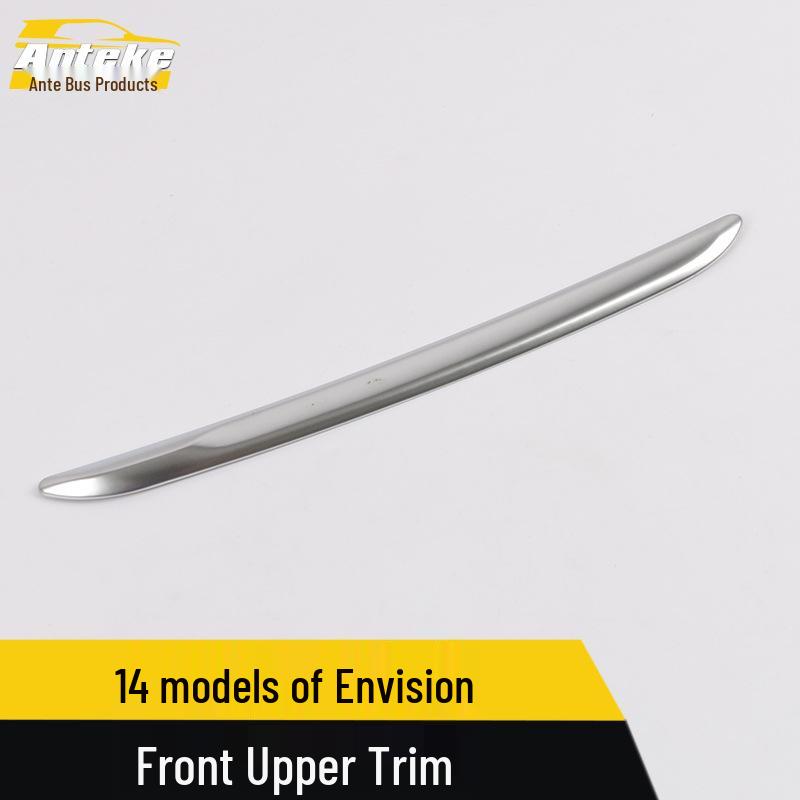 Antike Front Upper Trim: Fits 14 Envision Models, Electroplated, Anti-Scratch, Bright Roof Strip