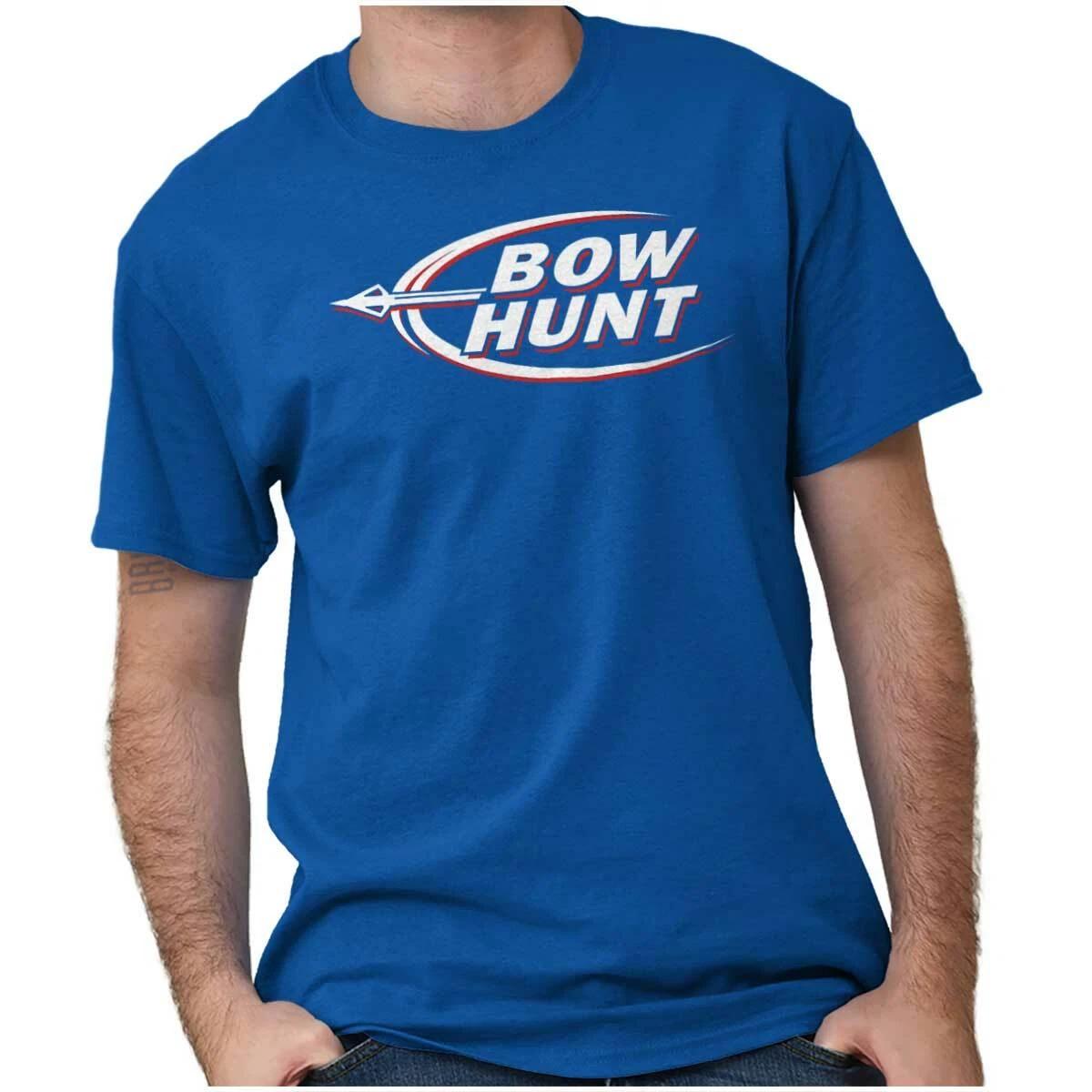 Funny Deer Bow Hunting Drinking Womens or Mens Crewneck T Shirt Tee XL