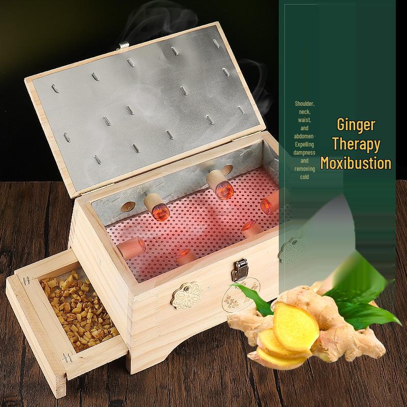 

Портативная деревянная мокса-коробка - Универсальное устройство для фумигации мокса-палочками с разделением чеснока/предметов для домашнего использования