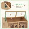 Hamster Cage, Wooden Small Animal Cage for Gerbils, Mice W/ Suspension Bridge, Openable Top, Hut, 85 X 45 X 44cm Nature