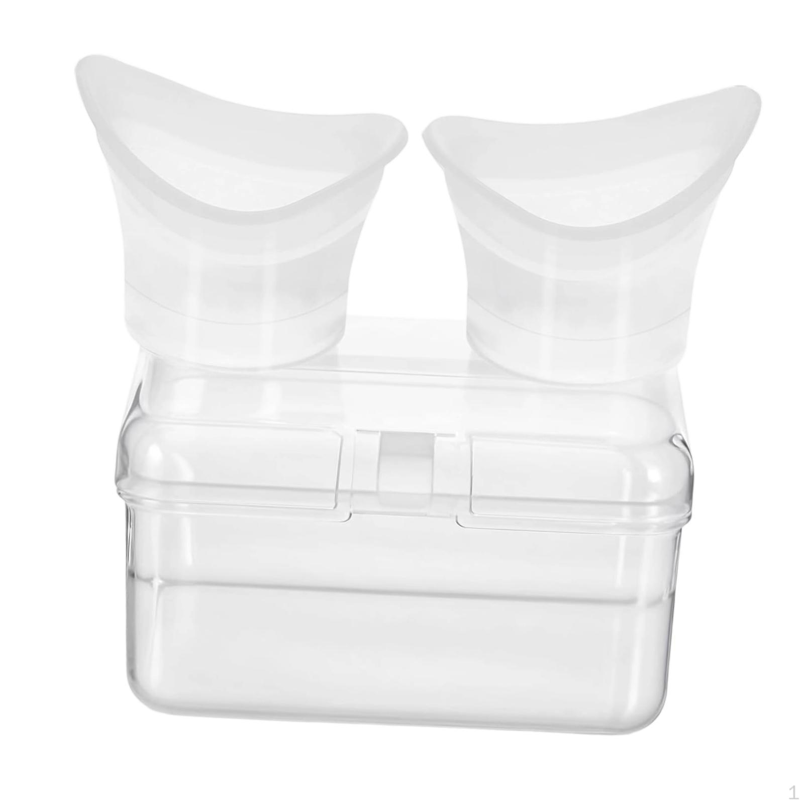 

2 шт. Чашки для промывания глаз Очищающие глаза Формованные края Многоразовые Мерные чашки Набор для промывания для Gray