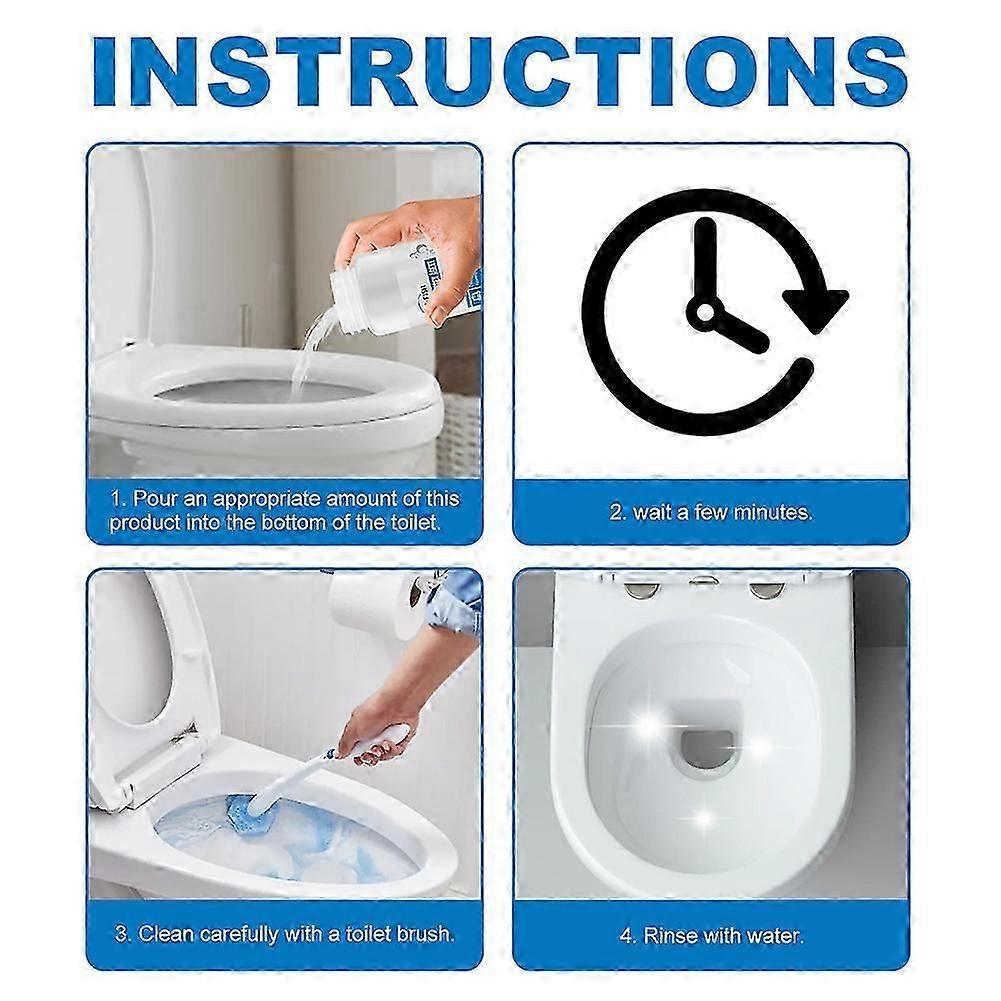 2x Splash Foam Toilet Cleaner Deep Cleaning Toilet Cleaner Foam Powder for Toilet Descaling Decontaminat