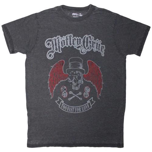 Motley Crue Unisex Adult Too Fast For Love Skull & Wings Washed T-Shirt