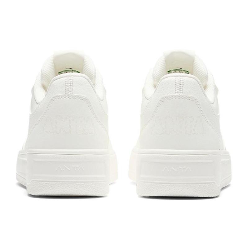 Anta Relaxed Wear Resistant And Lightweight Low Top Skateboard Shoes Women's White Sneakers 922418001Q-2