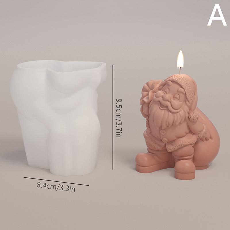 

3D Санта-Клаус Ароматерапия Свеча Силиконовая Форма Санта-Клаус Свеча Форма Санта-Клауса Гипсовые Формы Санта-Клауса Рождественский Подарок