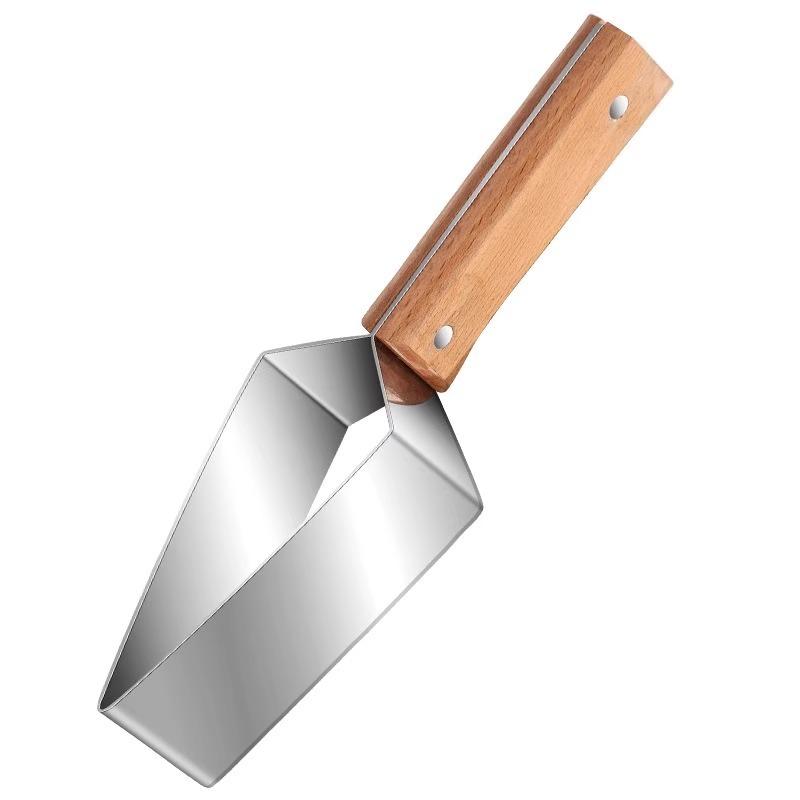 Multi-functional Fruit Knife Kitchen Cantaloupe Cleaver Meat Cutter Home Thickening Stainless Steel Triangle Watermelon Cutter серебряный