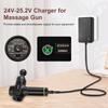 Cordon de chargement de remplacement 24V-25.2V 1A pour pistolets de massage Hypervolt, Hyperice, Toloco, Feeke, Booster Pro, Cotsoco et JUFIT. Compa