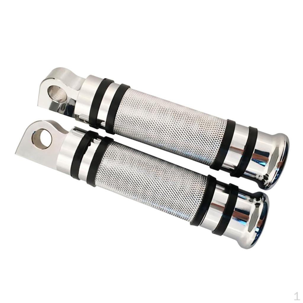 2 Pieces Motorcycle Footpegs Aluminum Foot Pedal for , 130 Mm