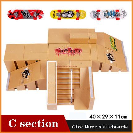 Finger Skateboards Skate Park Ramp Parts For Tech Practice Deck Children Gift Set Fingerboard Toys