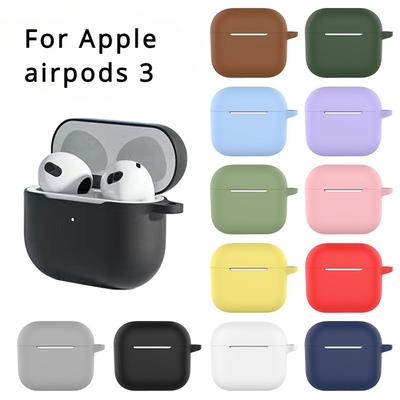 Para apple airpods 3 2022 capa protetora de fone de ouvido capa de silicone capa fofa capa de silicone cor pura para apple airpods 3 2022