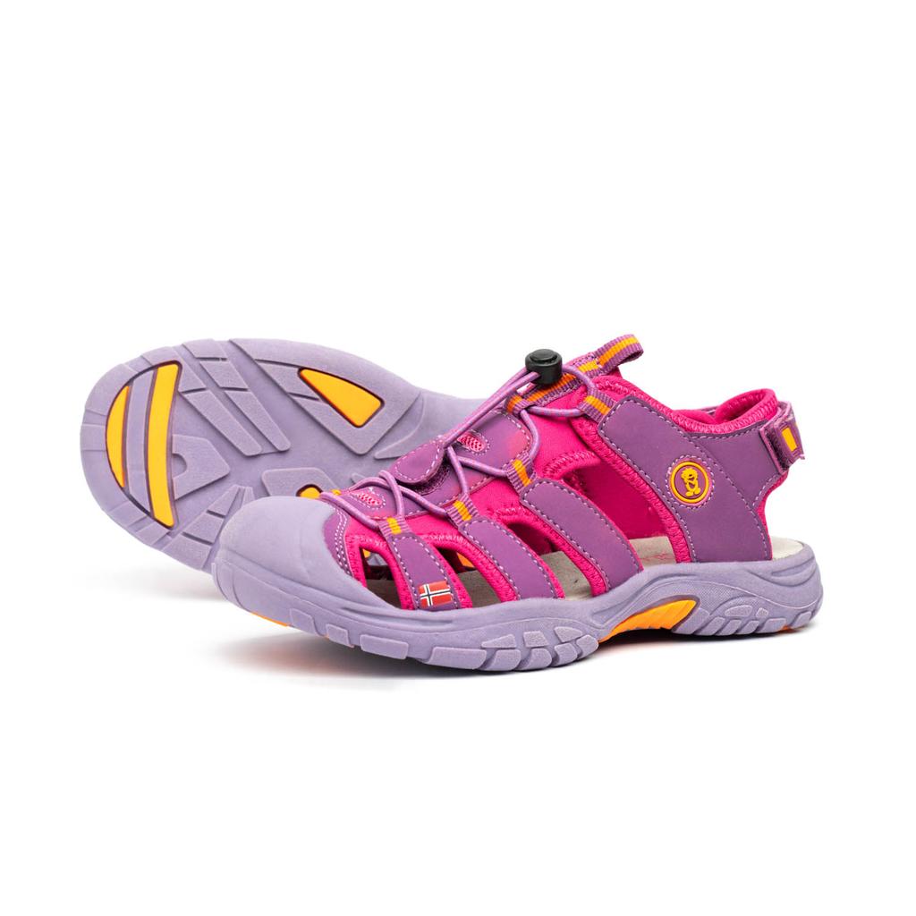 Sandały sportowe dziecięce dla chłopca/dziewczynki Trollkids Kids Kvalvika Sandal dark rose/orange (194-207)