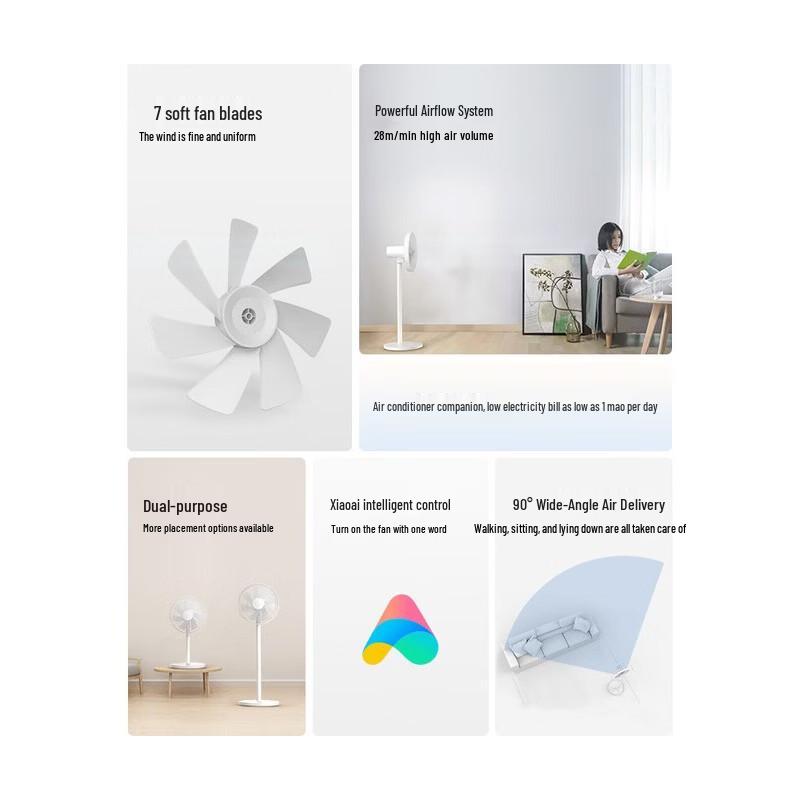Ventilatore da terra intelligente Xiaomi Mijia a 7 pale