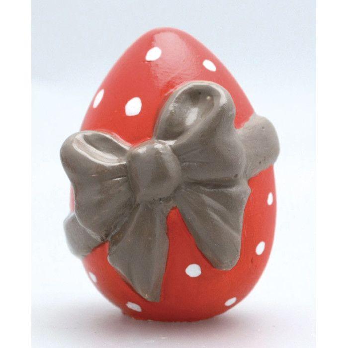 Plaster Egg with Ribbon