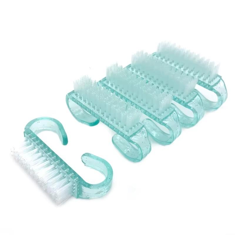 Acrylic Nails Art Brush 4 Color Nail Art Manicure Pedicure Soft Remove Dust Plastic Cleaning Nail Brushes File Tools