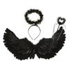 Sweet Feather Wing Hair Band Halloween Cosplay Accessories Demon Feather Wing  Cosplay Dress