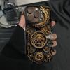 Mechanical Gear Phone Case for iPhone Models: 16 Pro Max, 15 Pro, 14 Pro, 17