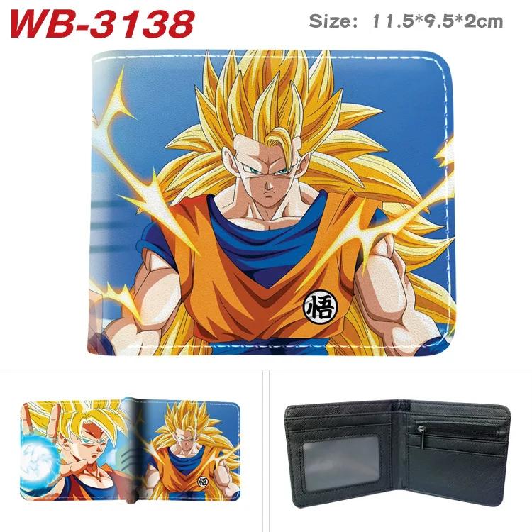 

Anime Dragon Ball Cartoon anime character portable coin purse printing Two Fold Leather Wallet large capacity Card Bag boy gift