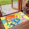 Anti‑Slip Crystal Velvet Floor Rug, Amazing World of Gumball Design Carpet for Indoor Living Bedroom Home Decoration