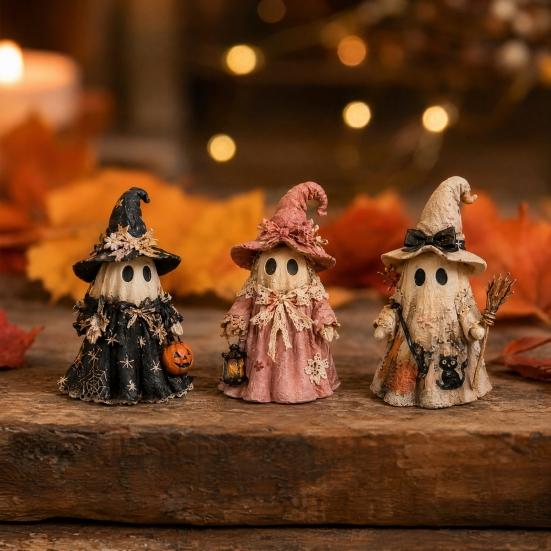 Halloween Advent Calendar 24 Days Ghost Countdown Calendar with 24 Collectible