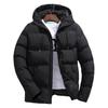 Winter Men Jacket Hooded Slim Fit Long Sleeve Drawstring Pockets Windbreaker for Daily Wear