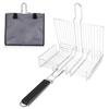 BBQ Net Square Grilled Fish Chicken Net Clip Hand Held Grill Mesh Wire Clamp