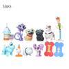 Puppy Pals Dog Figurine Cartoon Animals Cake Ornament 12pcs Xmas Decorate Gift