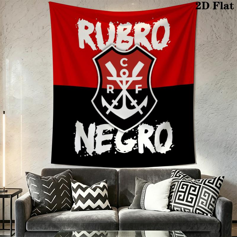 CR Flamengo Wall Tapestry Aesthetic Wall Hanging Printed Fabric Blanket Decorative Tapestries for Bedroom Living Room Home Decor