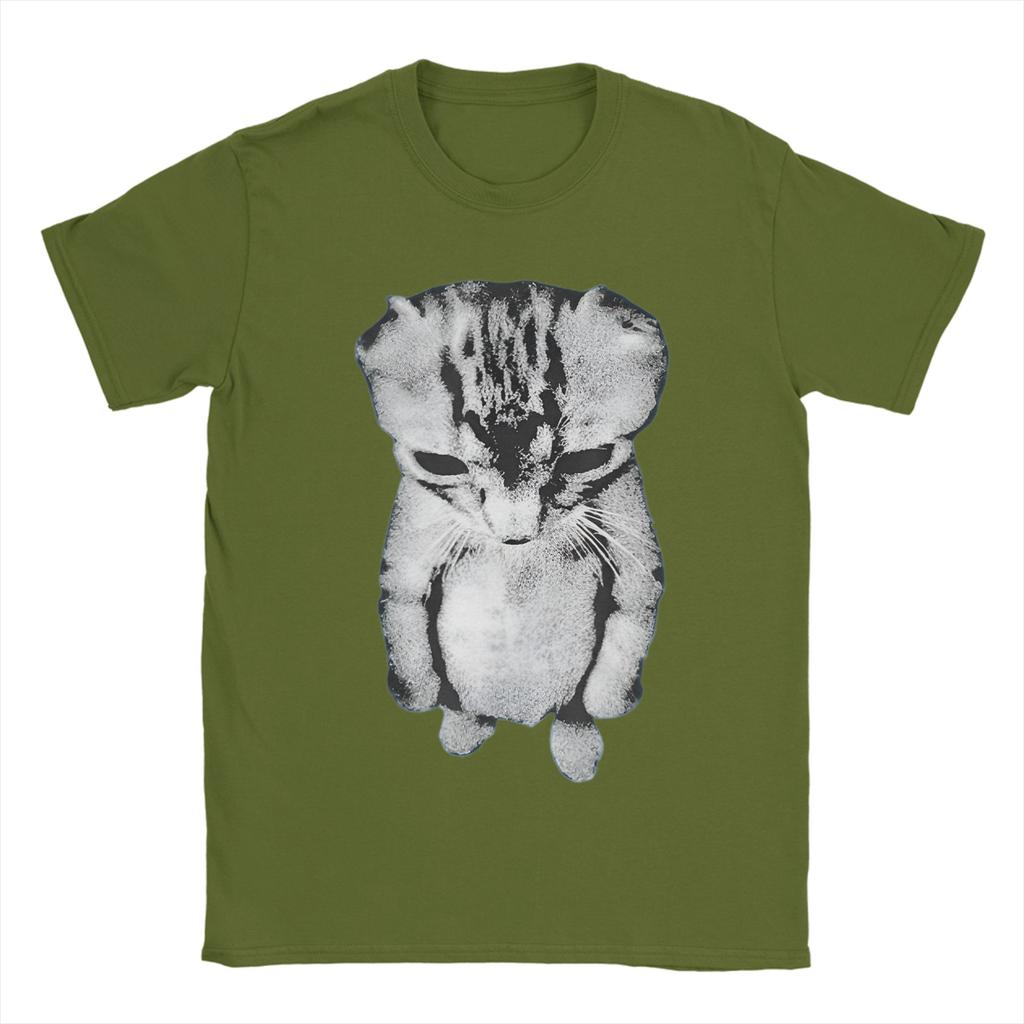 El Gato Munchkin Kitten Art Cotton T Shirt For Adult Summer Streetwear TShirts Crewneck Harajuku Tees Oversize Printed Tops