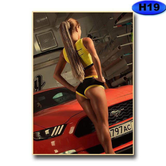 Stampe e dipinti su tela vintage, poster di ragazze sexy, arredamento moderno per la casa, arte murale di ragazze hot, immagine HD per soggiorno, bar, hotel