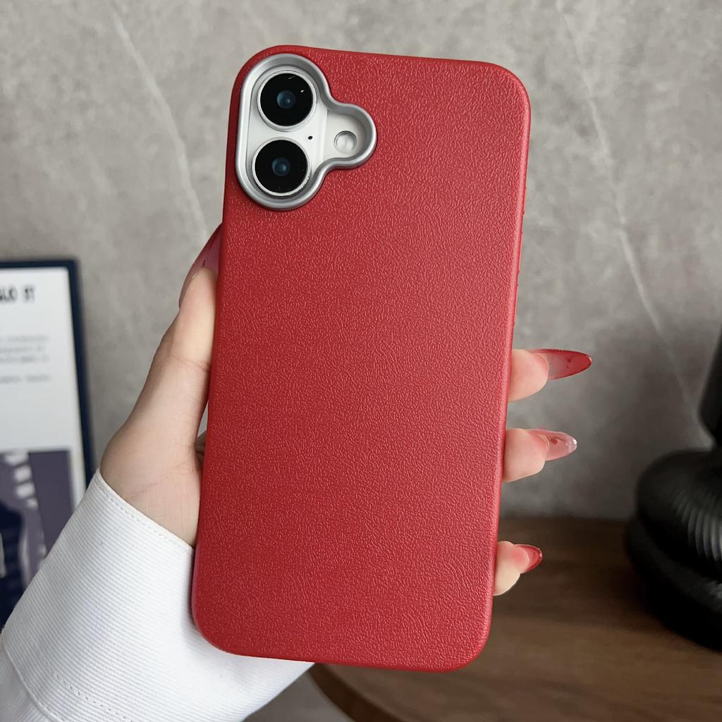 Applicable To IPhone 16 Mobile Phone Case Retro Leather Pattern 14Promax Apple 15 Protective Case 13 Silicone Simple