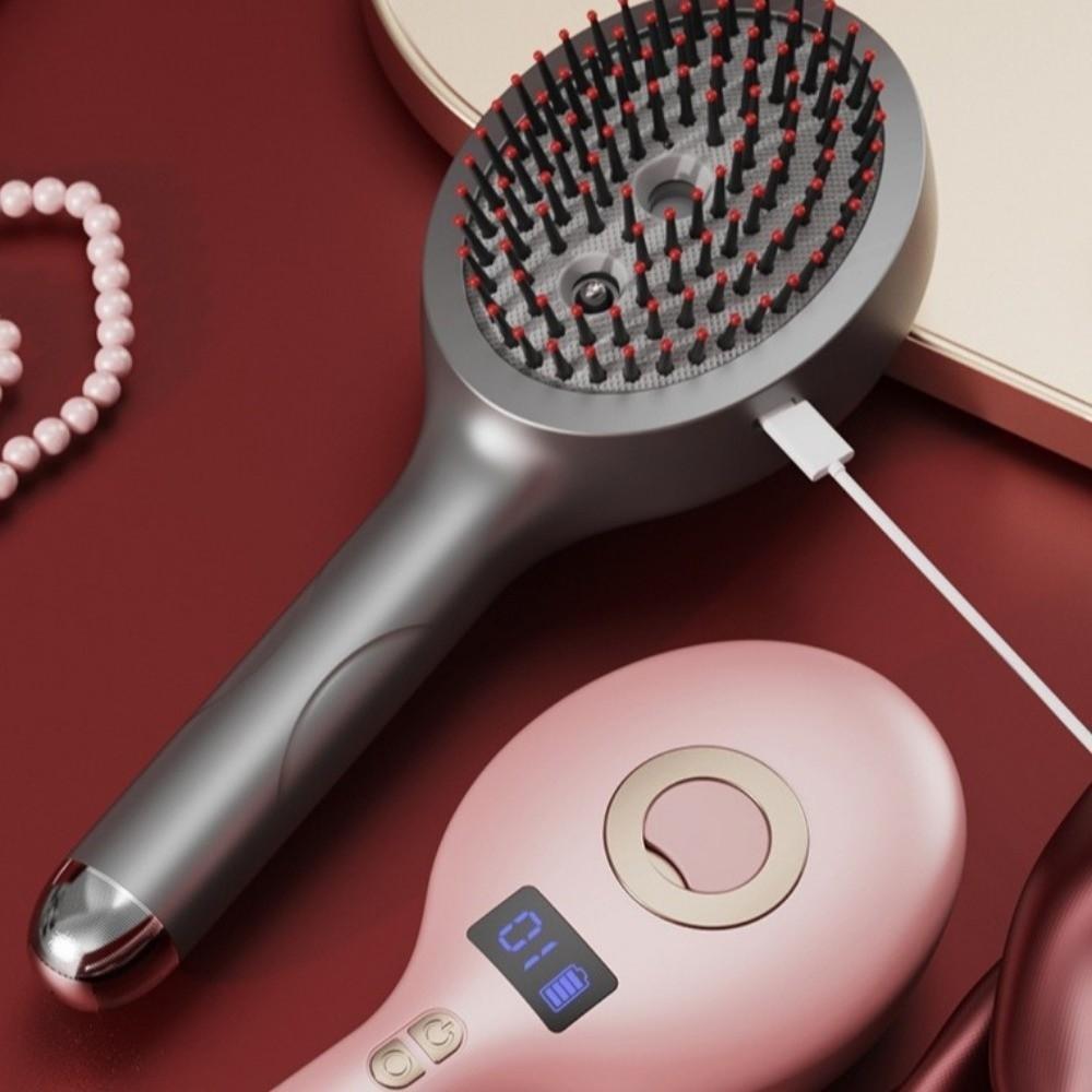 High Frequency Vibration Red Light Spray Massage Comb Hair Care 2-In-1 Misting Hair Brush Gift