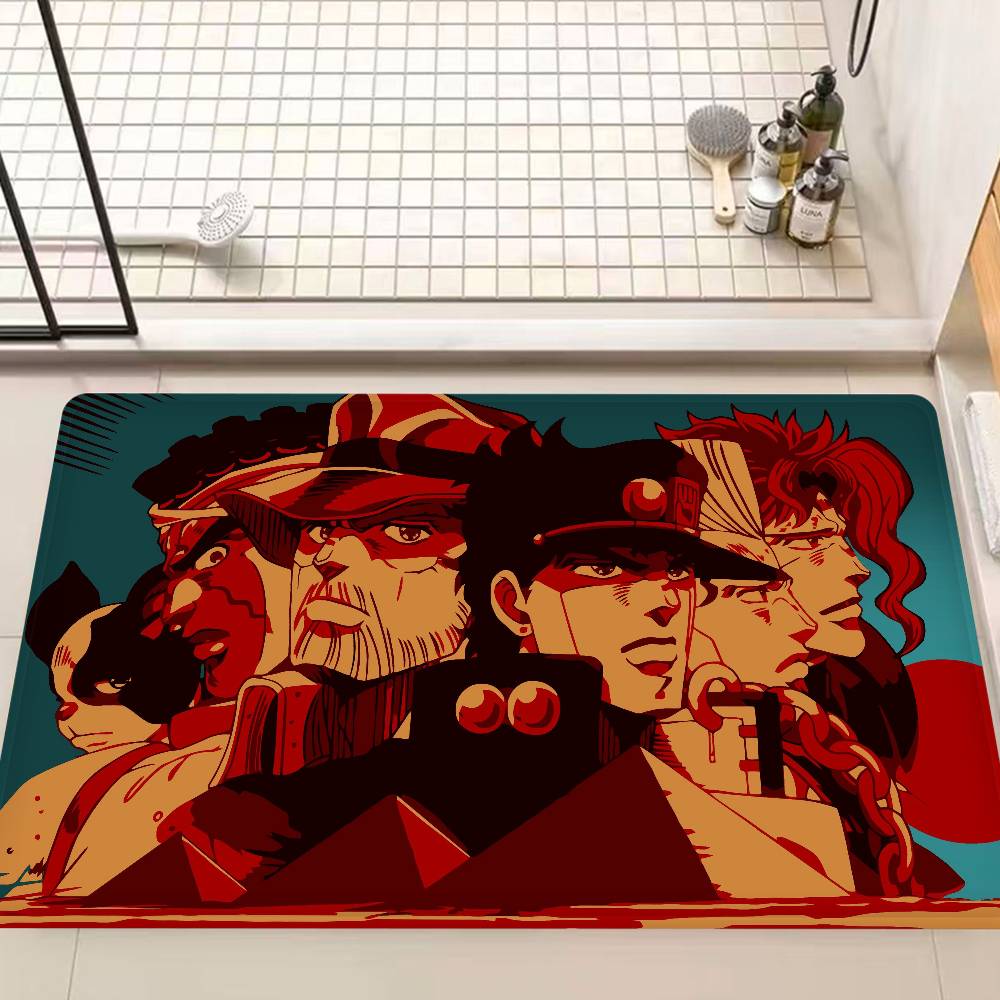 Adventure Anime Jojo Bizarre Adventure Bathroom Mat Kids Room Bedroom Decoration Balcony Anti-Slip Doormat Living Room Welcome