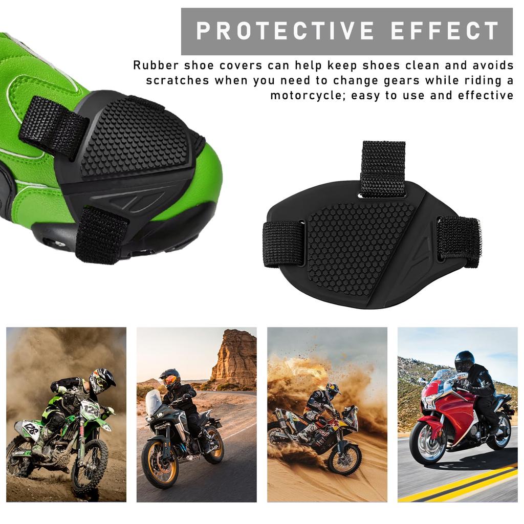 Motorcycle Shifter Pad Boot Cover Black Motorcycle Shoe Cover Rubber Shoe Protector Pads for MenWomen Gear Accessories Universal