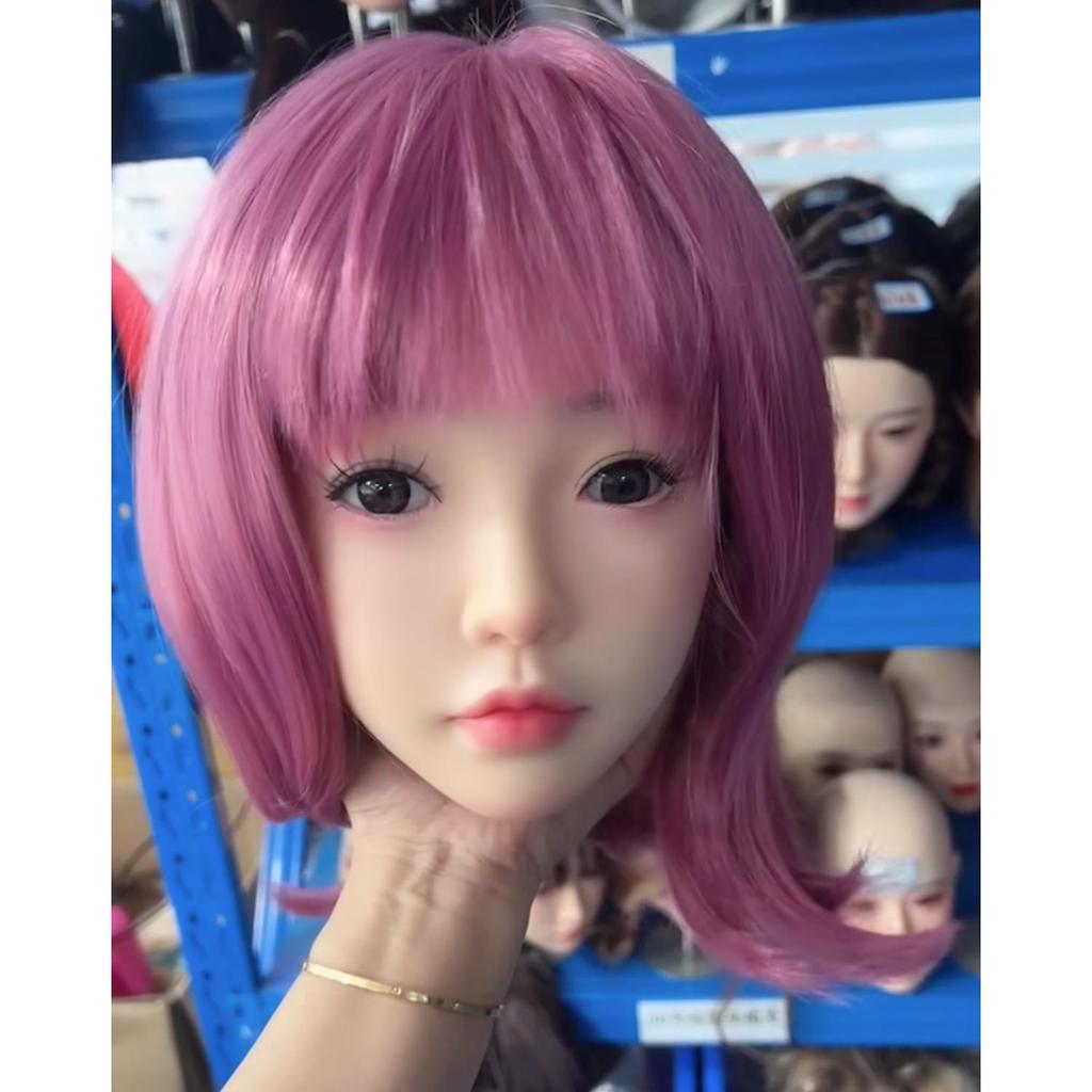 100% Silicone Head Standard Wig Suitable for 130-180CM Sex Doll Body 2 Connection Methods GJ-042