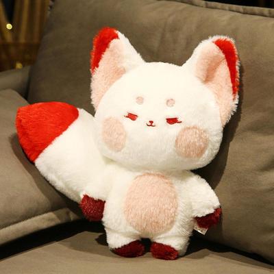 Adorável Foxes Plush Toy, Decoração de casa de pelúcia, Boneca leve e macia, Brinquedo para