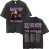 Hilary Duff The Lucky Me Tour  Vintage Washed Tshirt Fashion Aesthetic Short Sleeve Tshirts Men Women Casual Loose T Shirt