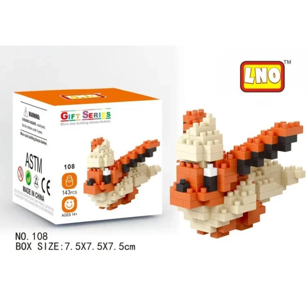 Kawaii LNO Pokemon Micro Building Blocks Snorlax Blastoise Gengar Charmander Bulbasaur Pikachu Mini Brick Figures For Kids Toys