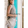 Summer New Product Women's Clothes Casual Style Metal Color Line Asymmetric Laminated Decoration Mini Skirt 2180409