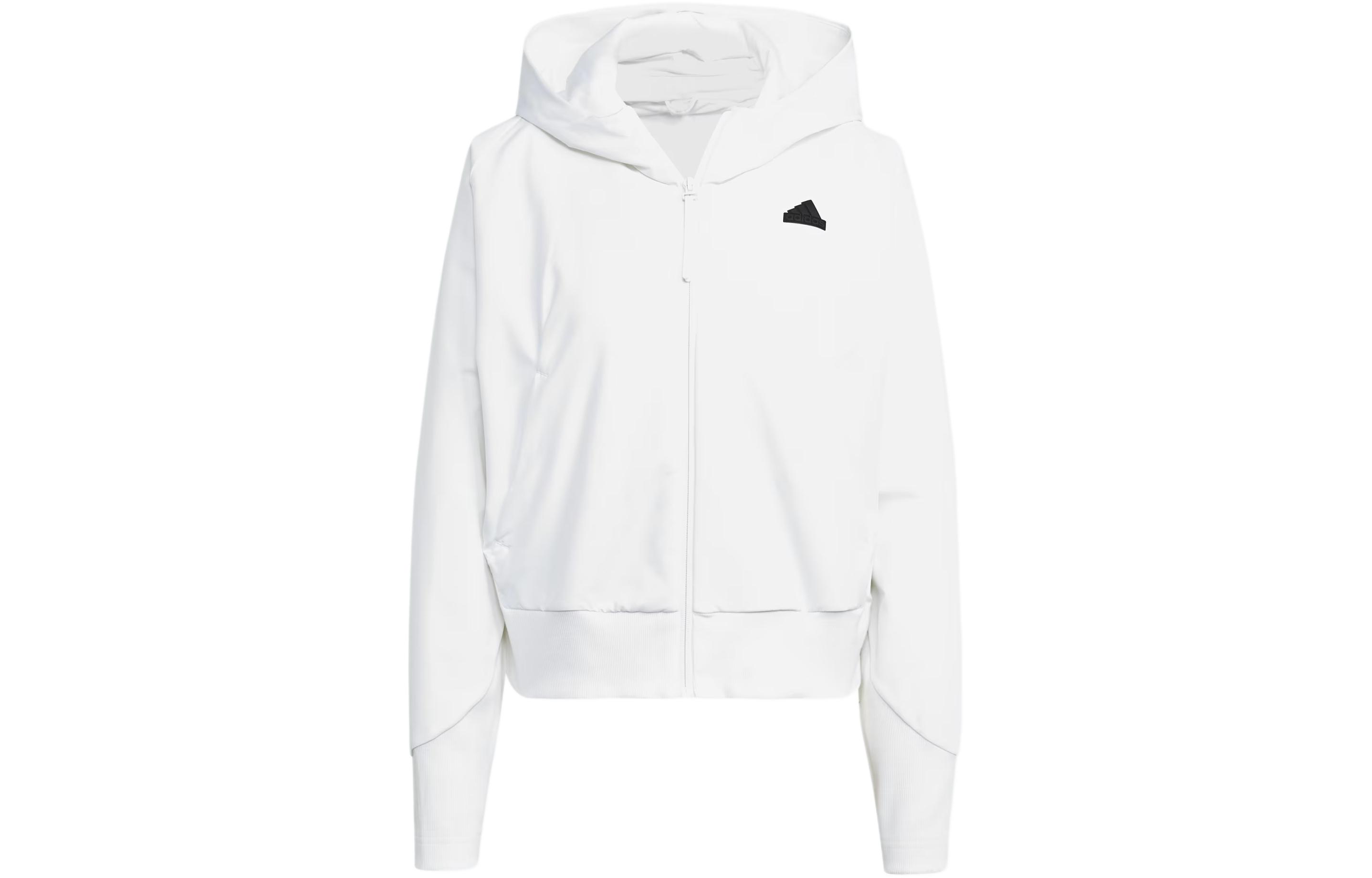 Adidas Z.N.E. Woven Full Zip Hoodie Jackets & Coats Women s White IN9483 L